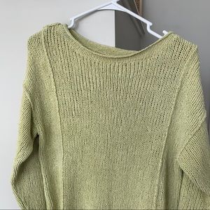 Green Ella Woven Forestry Sweater